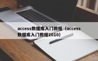 access数据库入门教程（access数据库入门教程2010）